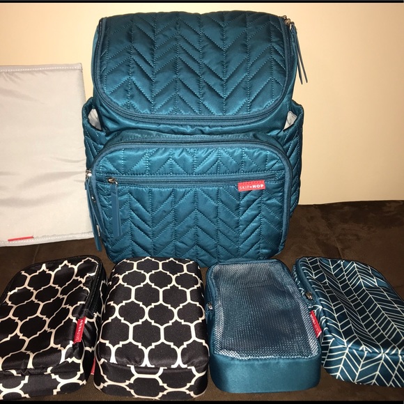 teal diaper bag backpack